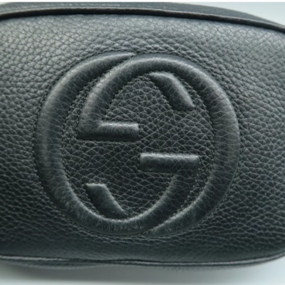 100% Authentic GUCCI SOHO Black Leather Disco Shoulder Bag - Picture 9 of 12